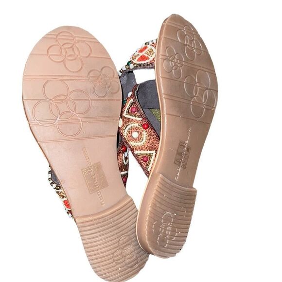 Chinese Laundry Brown Beaded Sandals Size 6 - Picture 5 of 6
